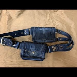 Handcrafted Genuine Leather Belt w Pouches